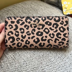 Leopard Kate Spade Staci Slim Bifold Wallet